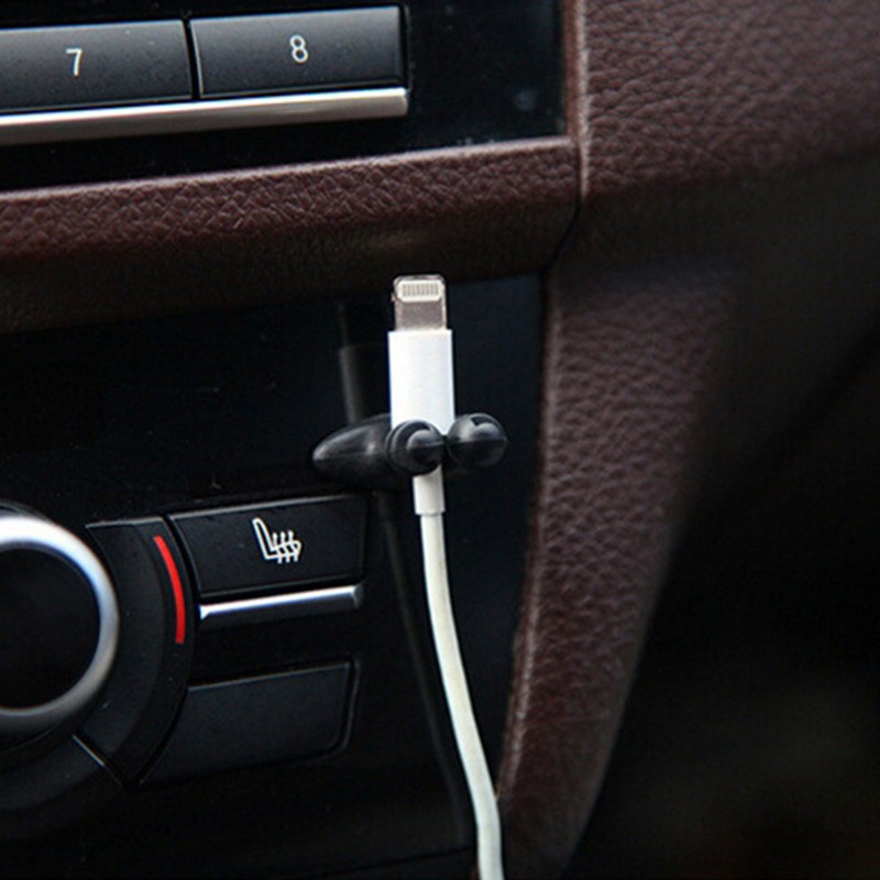 Car multi-purpose convenient harness clip in-car universal charging cable, 8Pcs Car Charger Line Headphone/USB Cable Car Clip Interior Accessories