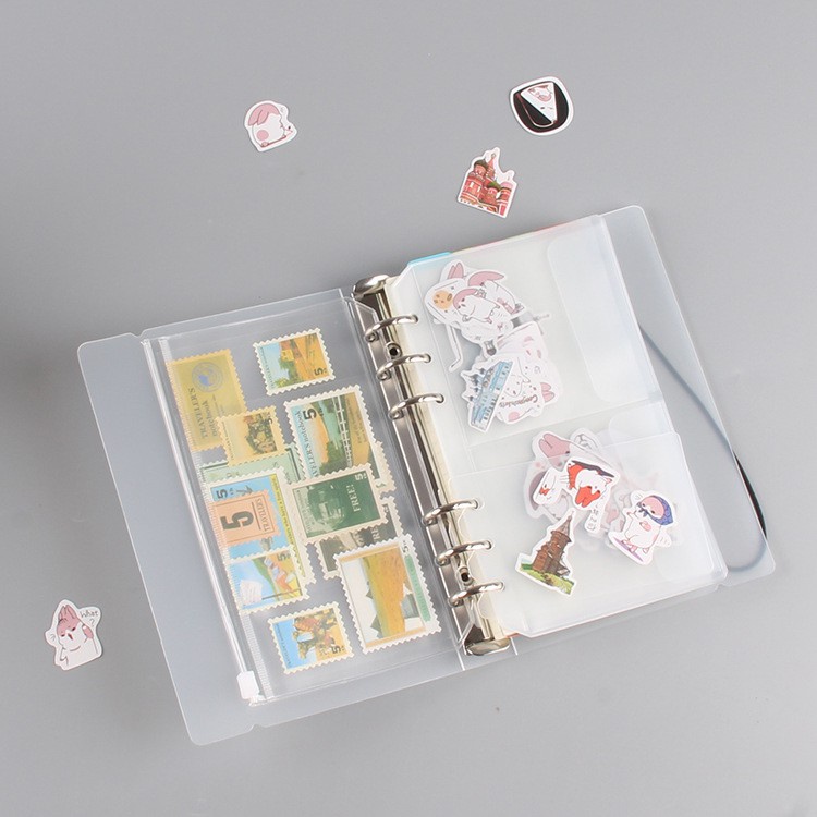 A5 PP Binder Collect Book Minimalist Style Matte Cover 6 Holes Loose Leaf Photo Album