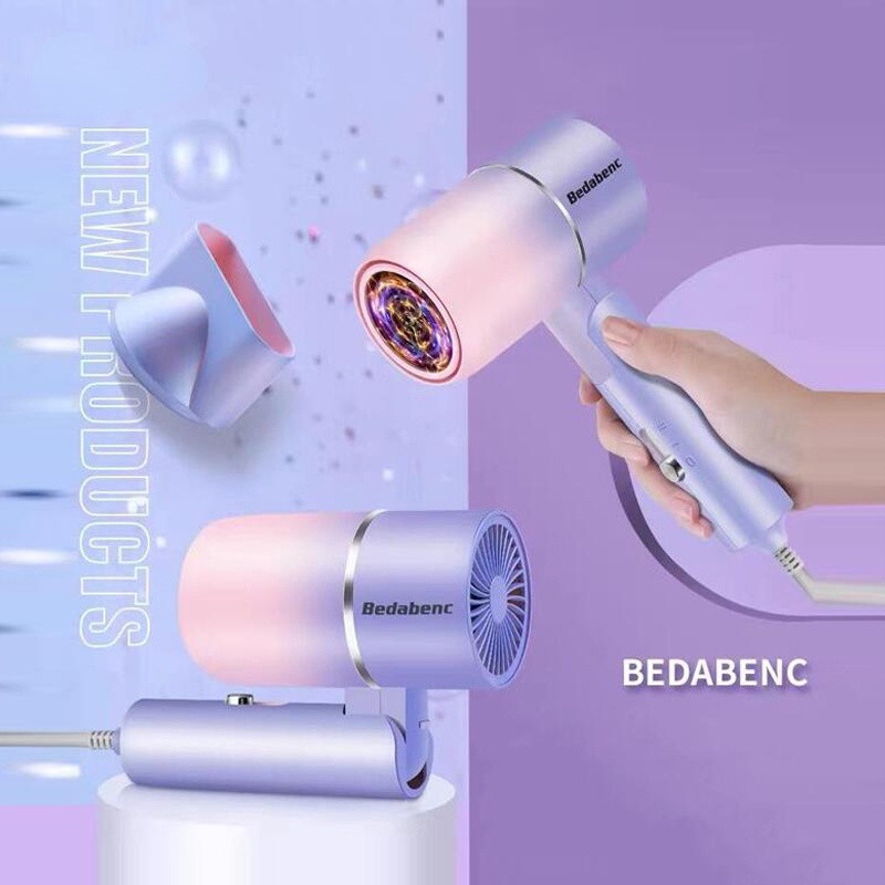 Hair Dryer Folding Mini Portable Blow Drier Water Ion Hair Care Professinal Quick Dry Home Styling Tool Appliance