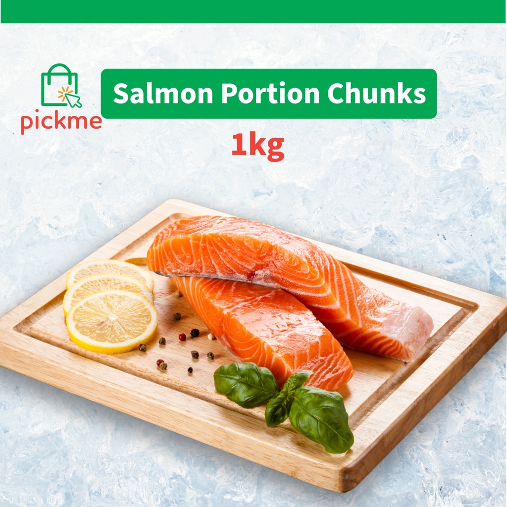 Fisher's Catch Salmon Portion Chunks 1kg ┃Twinfish Salmon Portion 300g - Frozen