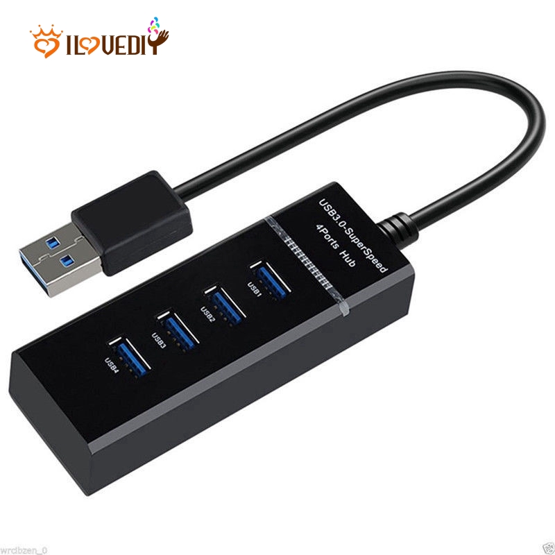 4 Ports High Speed USB 2.0 Hub / Super Speed USB 2 Hub Splitter / Fast Data Transfer USB Hub Extender Extension Connector  /  Compatible Windows PC, Mac, Surface Pro, Laptop, Printer, Mobile HDD