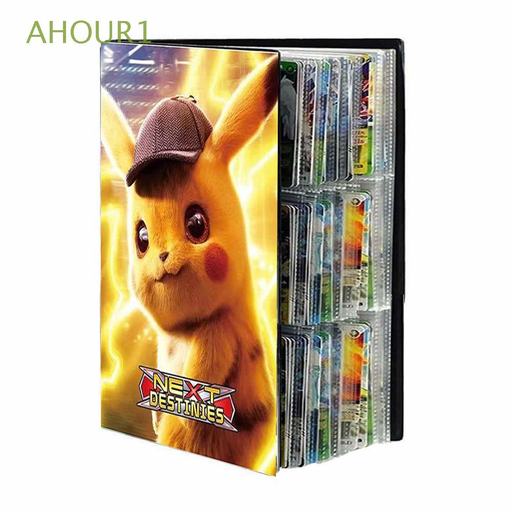 AHOUR1 Pokemon Cards Album 432 pcs Models Kids Toy Game Card Pokemon Map Binder Pikachu List Toys 9 Pocket Cartoon Anime Folder List Game Card Holder Binder