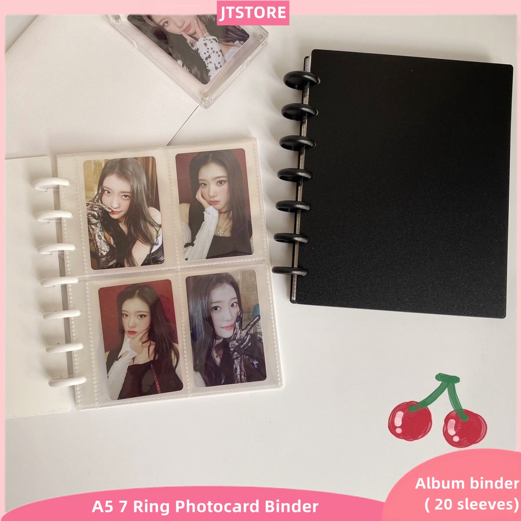 A5 7 Ring Photocard Binder File Kpop Stationery Polco Storage Album Storage Postcard Sleeve