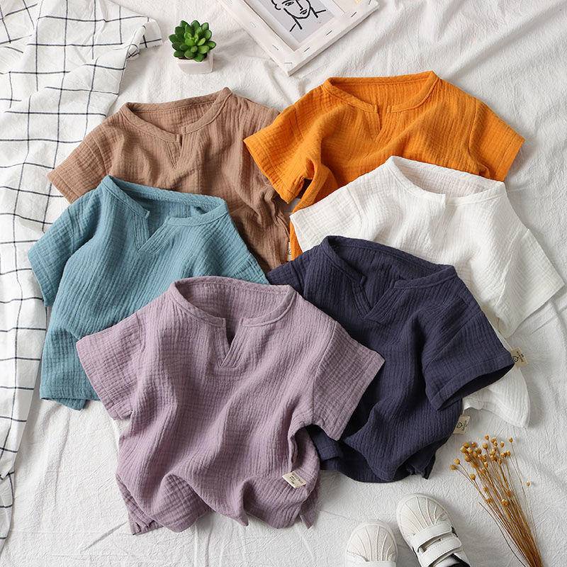 Baby Boys Clothes Boys' Tops Summer Cotton Short-Sleeved Tshirts