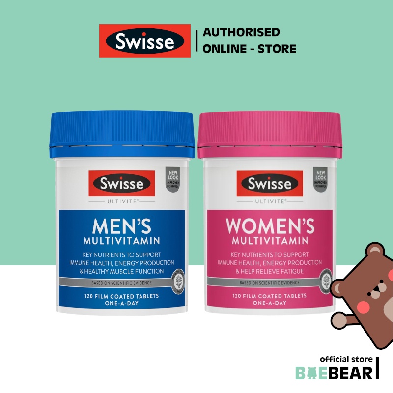 Swisse Men Multivitamin | Swisse Women Multivitamin 60 I 120Tabs | Swisse Men & Women Vegan 60 Tabs