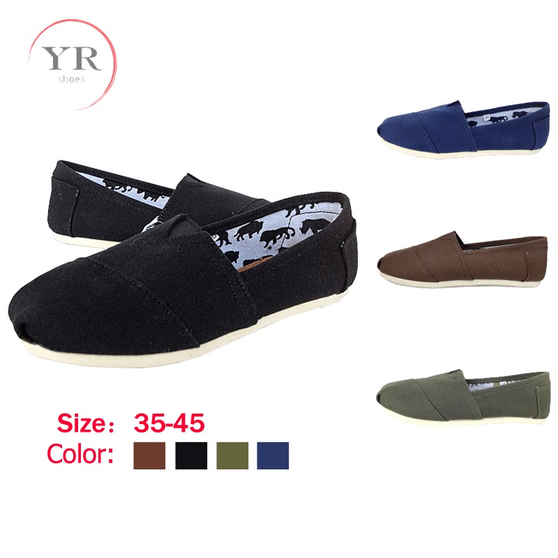 Unisex Toms Shoes Canvas Shoes Pure Color Flat Casual Couple Shoes Thomas Shoes
