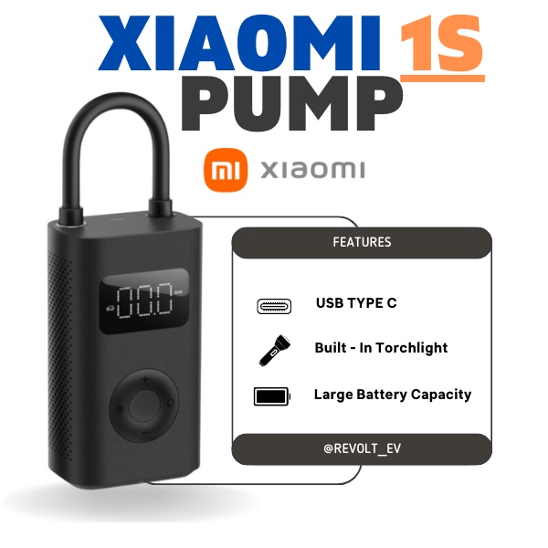 【HOT】XiaoMi MiJia Air Pump 1S Air Compressor Digital Tire Pressure Detection Electric Portable For Bike Motorcycle