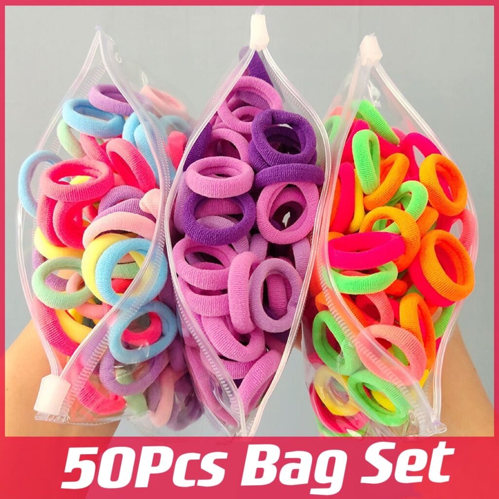 Cheng bao (order 4 get 1 free)50pcs Hair Band Hair Tie Hair Rubber Band
