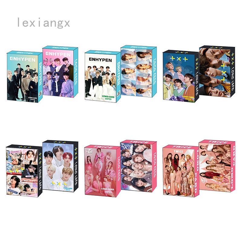 30Pcs/Set Kpop ENHYPEN TWICE TXT Photocards Lomo Card Small Card Postcard Fans Gift