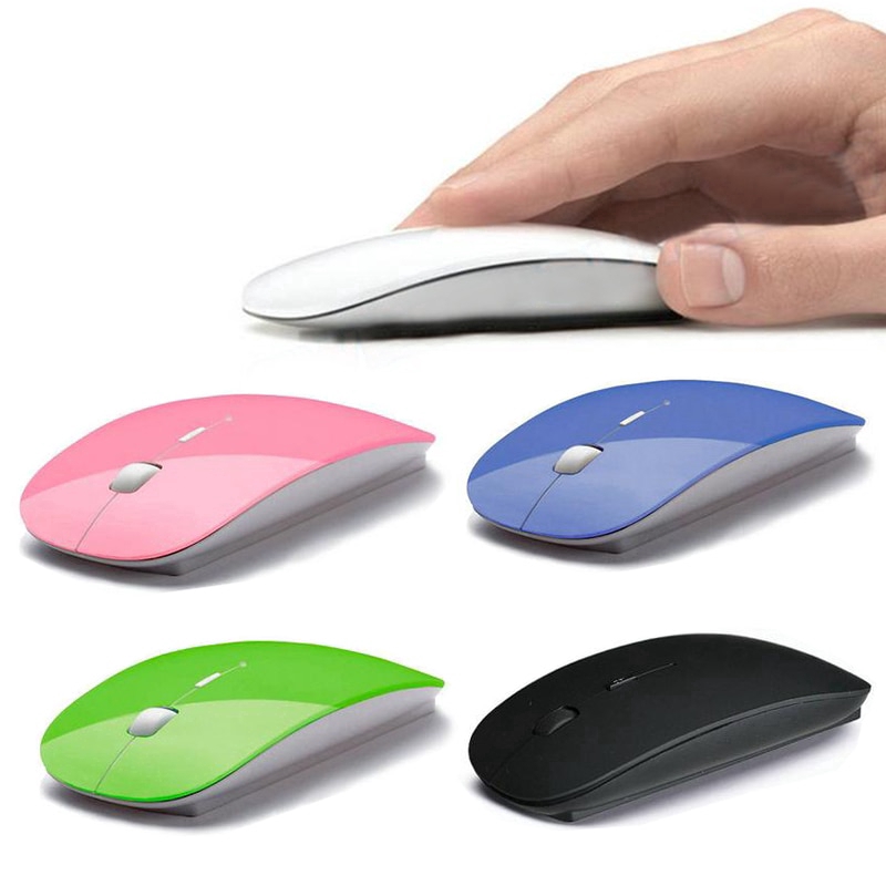 Super Slim 2.4G Wireless Mouse USB Receiver For PC Computer
