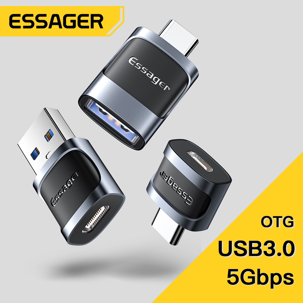 Essager USB To Type C Mirco To Type C Type C To USB OTG Converter Type C ABS Computer For Android Premium