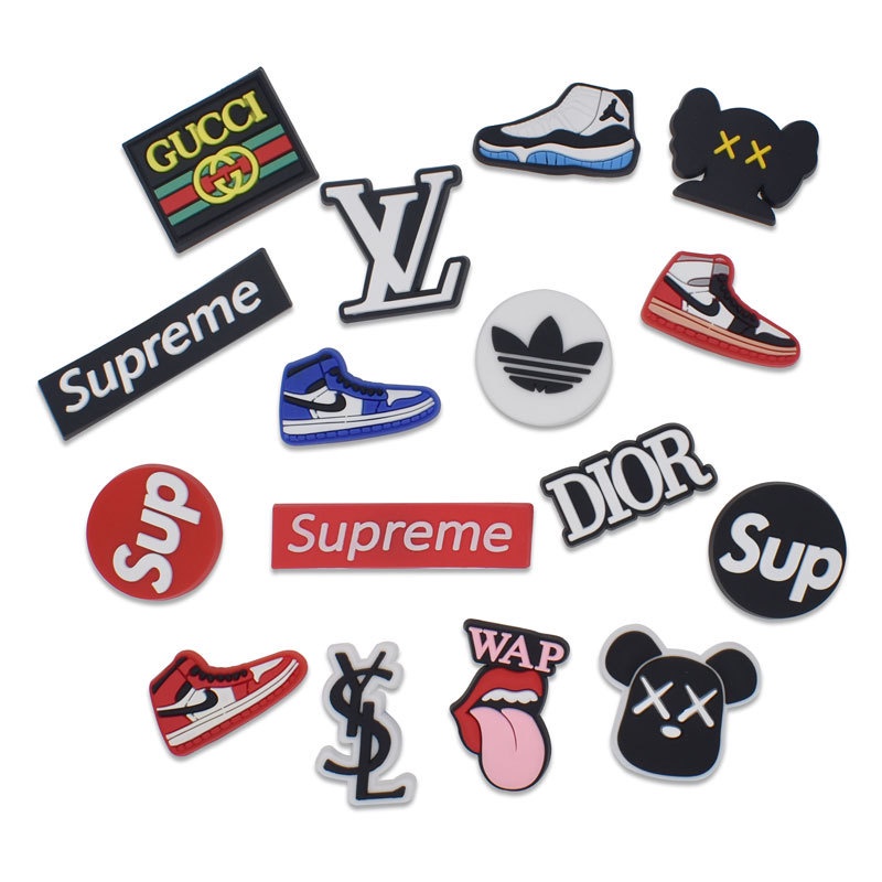 Fashion Crocs Jibbitz Accessories Creative " Supreme-Series " Cartoon Shoe Buckle DIY Shoes Charm