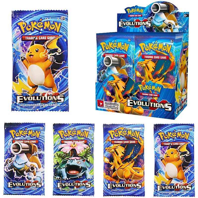 72pcs/lot English Verison Pokémon Cards Evolutions Team Up Trading Card Toys for Children Gift