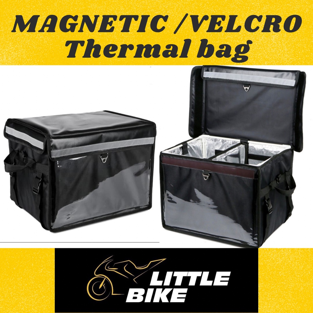 SG SELLER ?? MAGNETIC / Velcro Thermal bag box for food delivery rider heat insulation delivery magnet