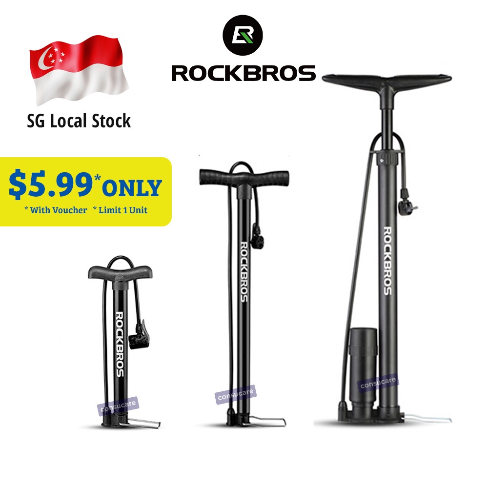 Rockbros Bicycle Pump 120/140/150 PSI Air Pump For Balloon Football Basketball Bicycle Tyre Inflator