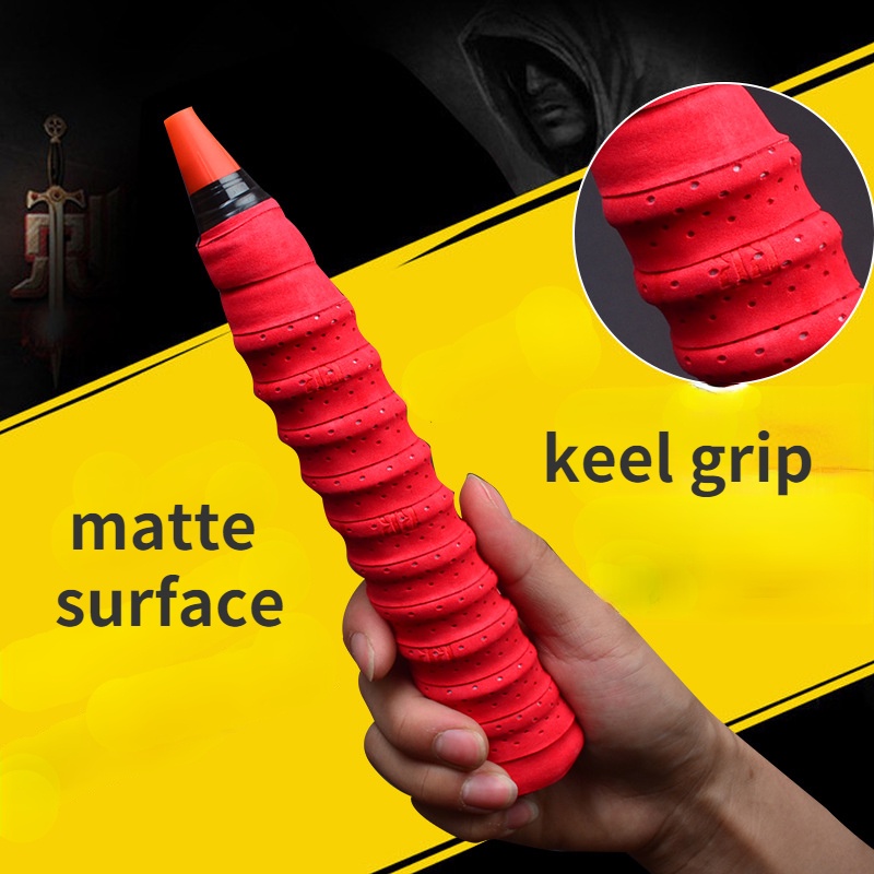 GY Matte Keel Grip for Badminton Rackets 1.1m Holed Breathable Anti-Slip Sweat Grips 8 color available GY-101