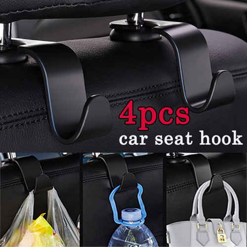 FEELING?4PCS Car Seat Back Hook Hanger,Car Organizer,Universal Portable Car Accessories Interior Hanger Holder,Storage for Car Bag/Purse/Cloth Decoration