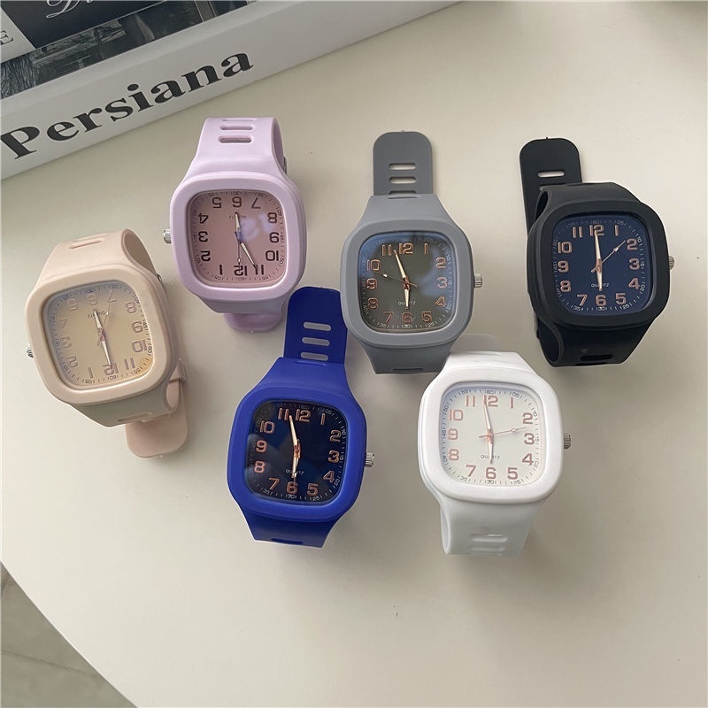Ladies Watch New Korean Square Fashion High-value Digital Watches