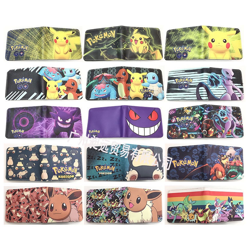 Pokemon New Style Cartoon Wallet Pokémon Kirby Monster Short PU Leather Coin Purse Student Universal