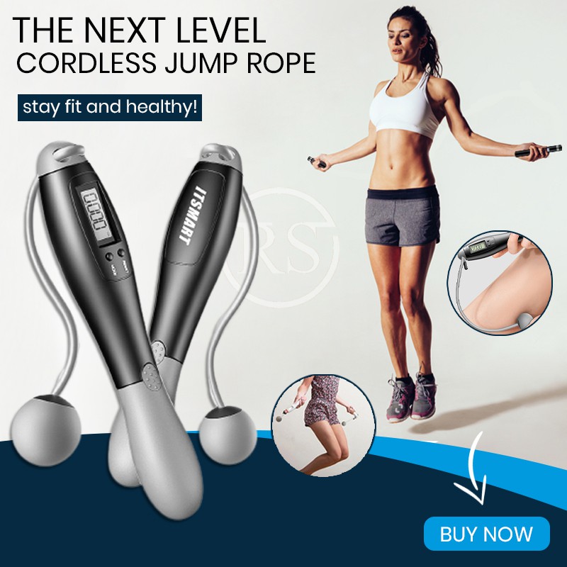 ❤Cordless Jump Rope❤Skipping Rope❤Smart Wireless Skipping Rope Cardio Workout Jumping Rope