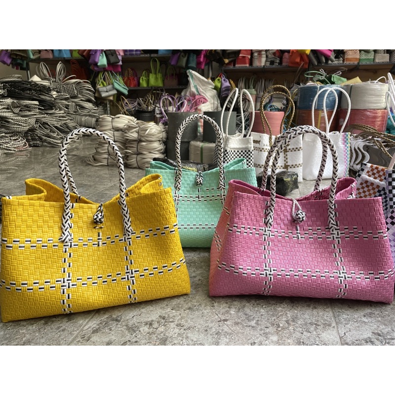 Latest Premium Jali Woven Women's Bag/Petty XXL/Office Bag/Multipurpose Bag/Original Handmade