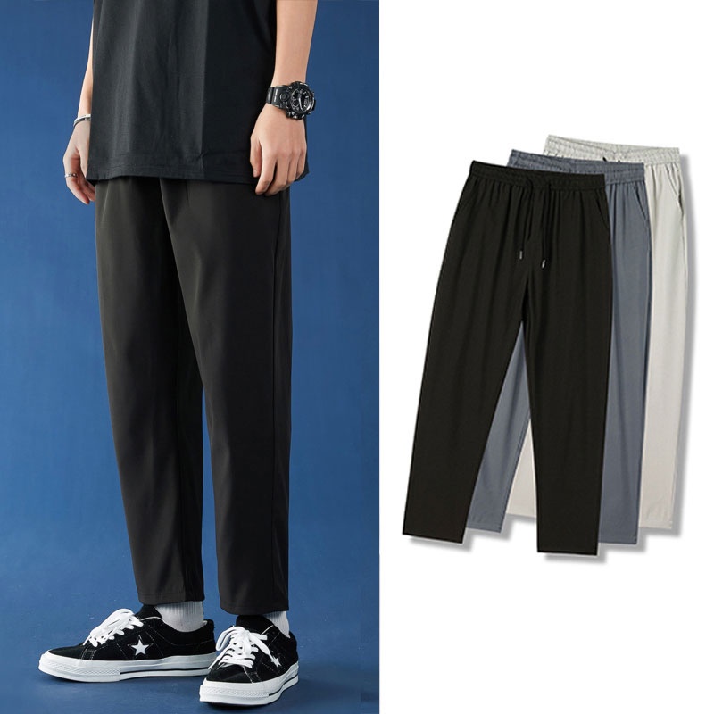 Korean Men Long Pants Casual Trousers Loose Ankle Pants