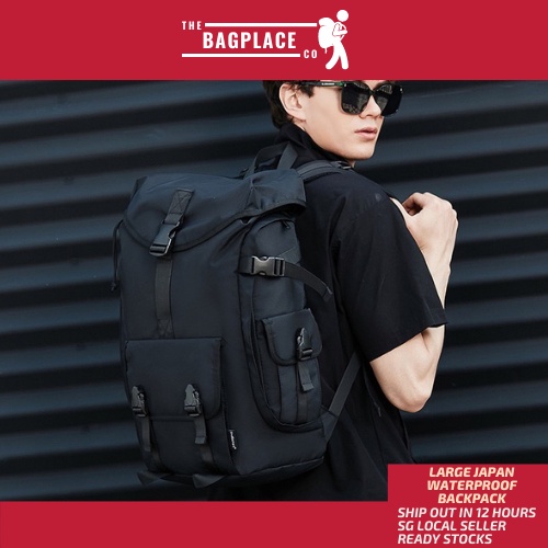 "SG SELLER" Japan Large Waterproof Backpack Gym Hiking Sports Bag Big Capacity "Local Fast Free Shipping"