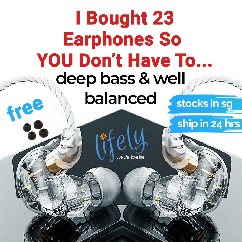 Ship From SG - Earphones Deep Bass Wired with Mic 3.5mm Jack, Hi-Def Sound with Frequency up to 20000Hz