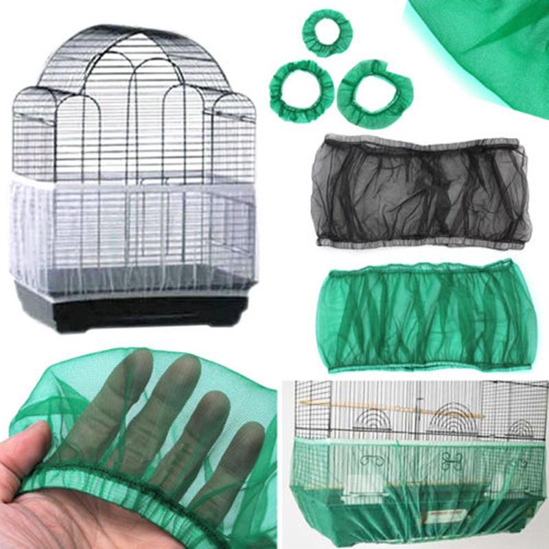 Bird Cage Seed Catcher Guard Tidy Pile Fabric Stretchy Guard Mesh Net