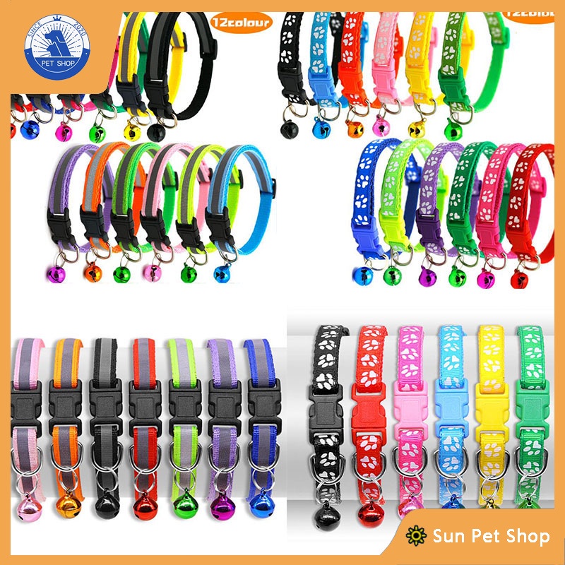 Spot More Than 20 Color Styles Adjustable Pet Reflective collar Dog Collar Cat Collar Pet Collar Pet Neck Strap Cat Dog Squirrel Rabbit Guinea Pig Favorite Night Pet Supplies