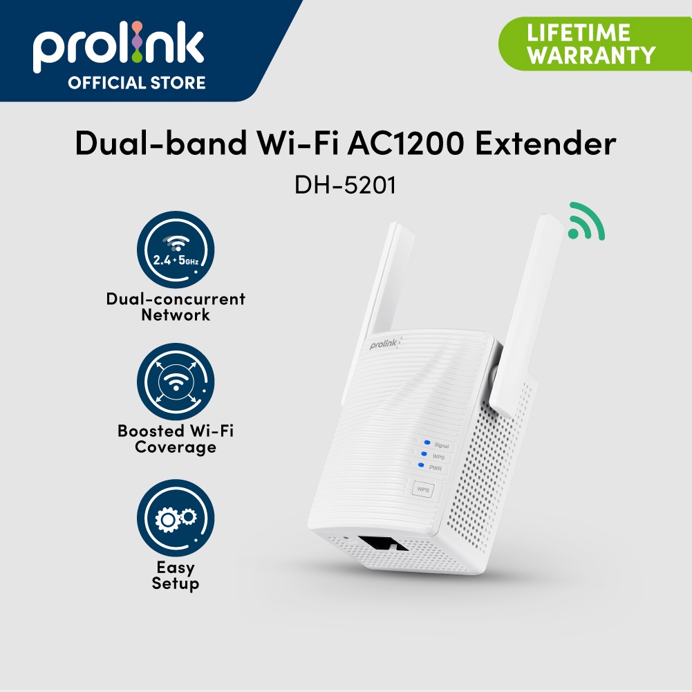 [Bestseller] Prolink AC1200 Dual-Band Wi-Fi Extender (Wifi Router Repeater/ Range Extender and boost Wi-Fi coverage)