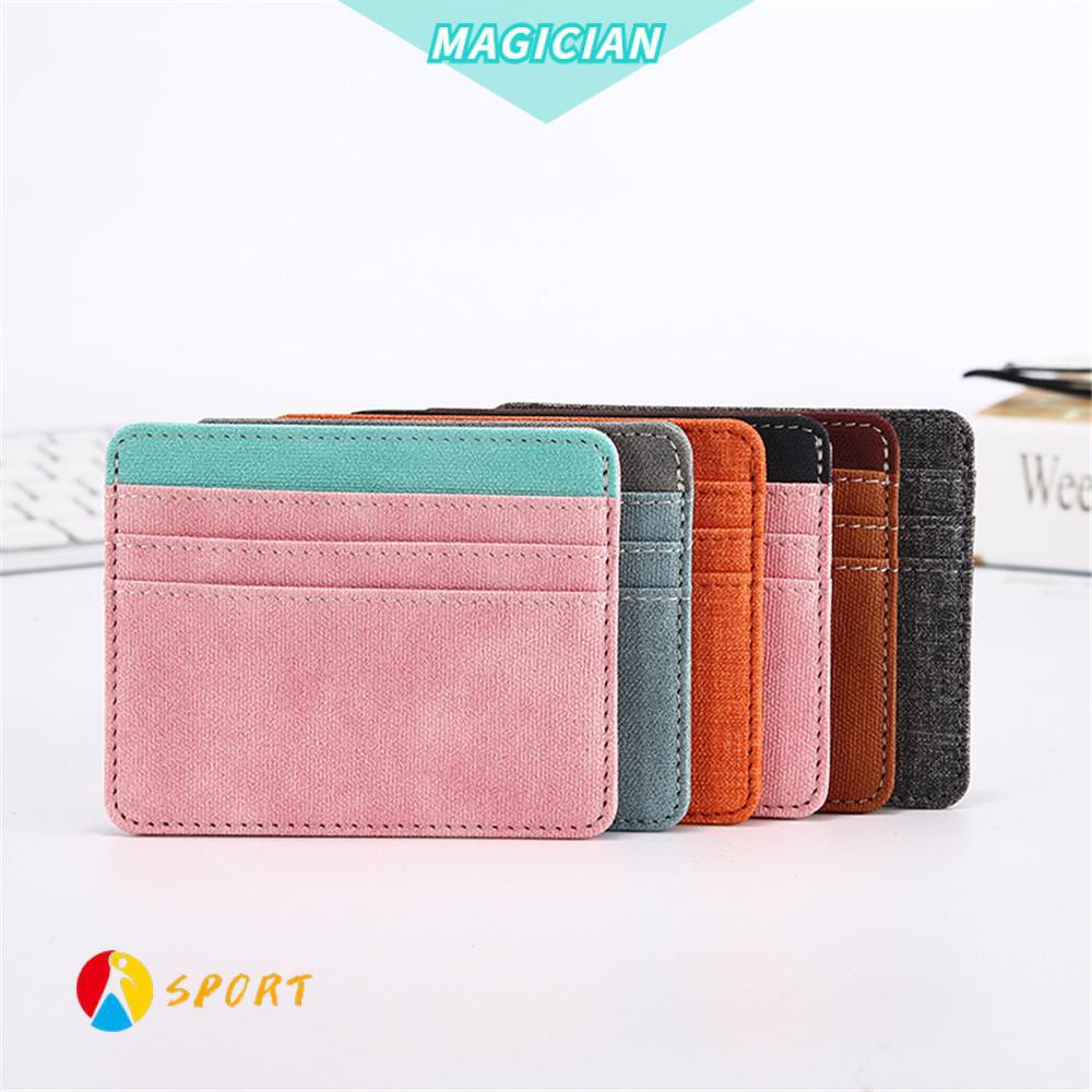 MAGIC New ID Card Holder Travel Money Pocket Card Package Wallet Case Fashion Leather Unisex Business Card Wallet