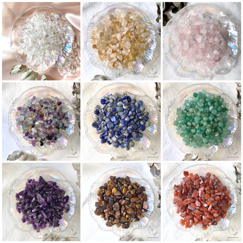 ?All $1?Natural Crystal Degaussing Purification Cleansing Stones Crystal Chips Rock Gem 50g 天然水晶碎石水晶消磁石 50克