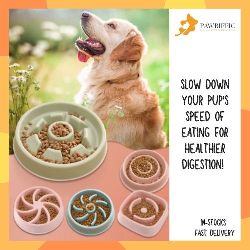 [LOCAL STOCKS] Pet / Dog / Cat Anti Choke Slow Feeder Food Bowl (S137A)