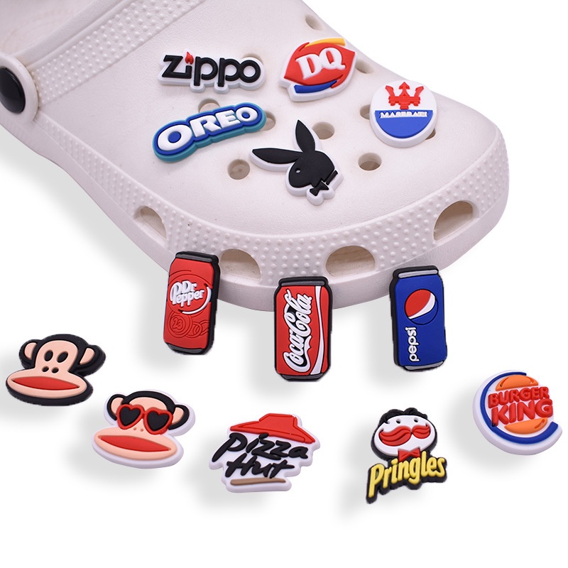 jibbit Charms Cartoon Soda Monkey Design Shoe Pin Decoration Oreo Jibits crocks for Woman Shoes Accessories Croc Pins