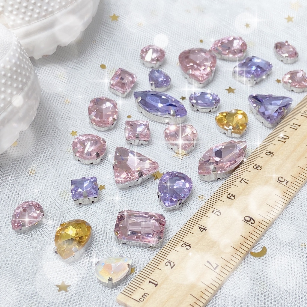 【1pcs】Bling Glass drill DIY jibitz INS shoe accessorie Decoration Cute DIY accessories Shoe Buckle Shoe Decoration