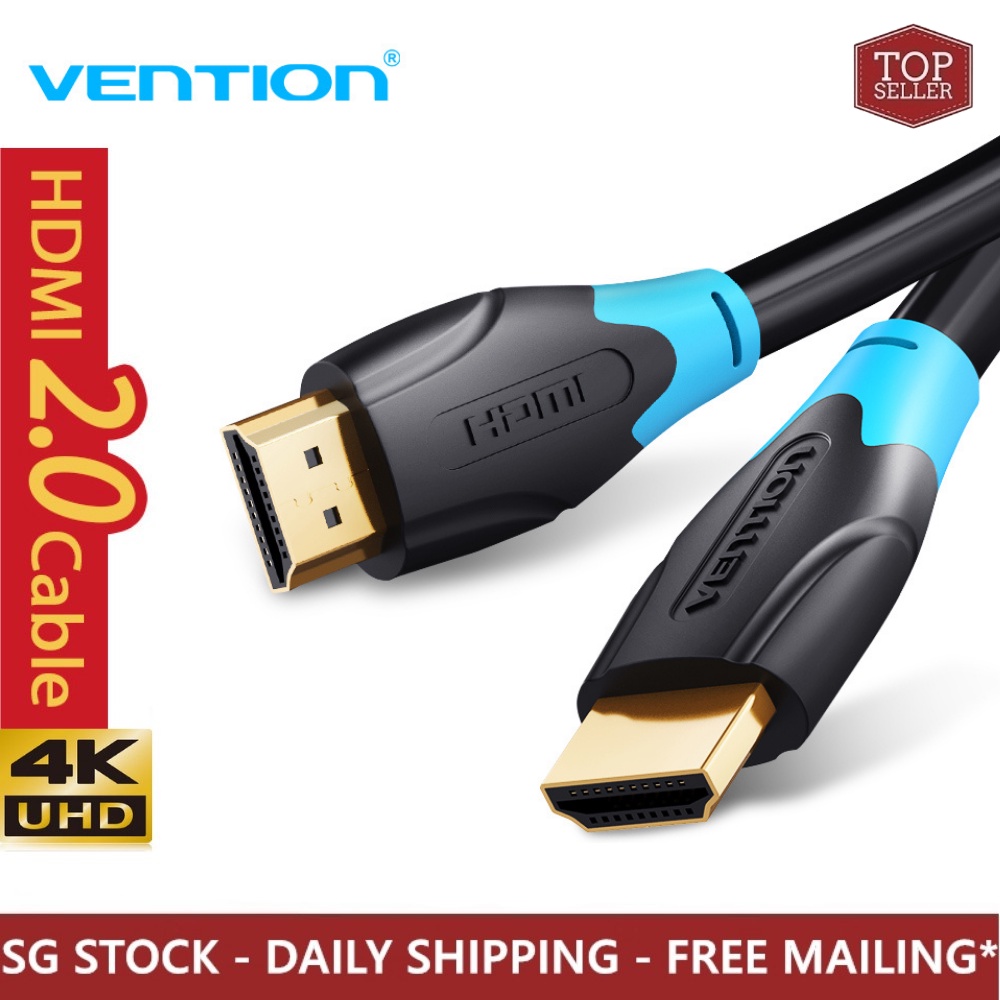 [TopSeller] Vention HDMI 2.0 Cable 4K 2160P and 1080P 60Hz Type A Model AAC 0.75m/1m/1.5m/2m High Speed Gold-Plated HDMI