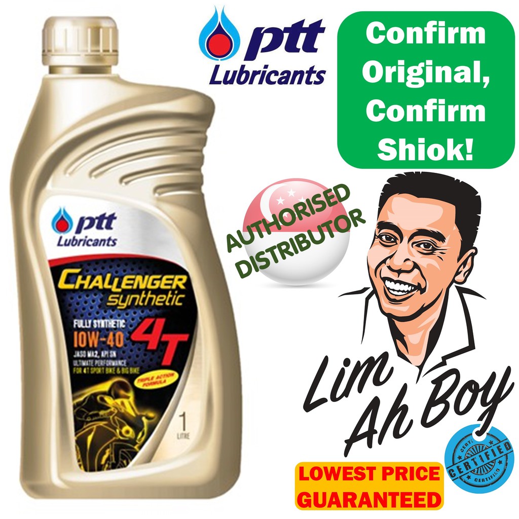PTT Challenger Fully Synthetic 4T 10W-40 1000ml