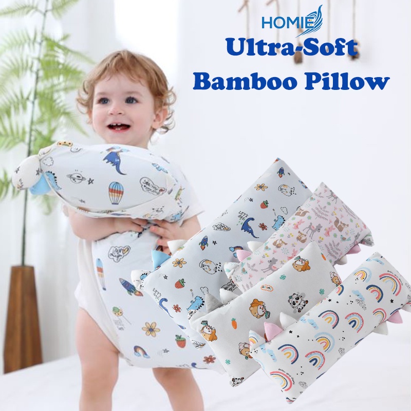 ?【Ultra Soft Organic Baby Bamboo Pillow 】Bamboo Baby Pillows for better Sleeping#Breathable Child First Pillow#HugPillow