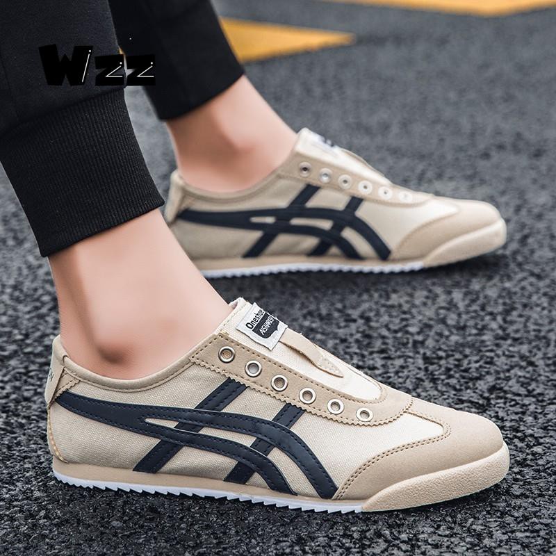 WZZ #size35-44#【READY STOCK】Men Women casual fashion sneaker running sport  low top Slip-on canvas shoes