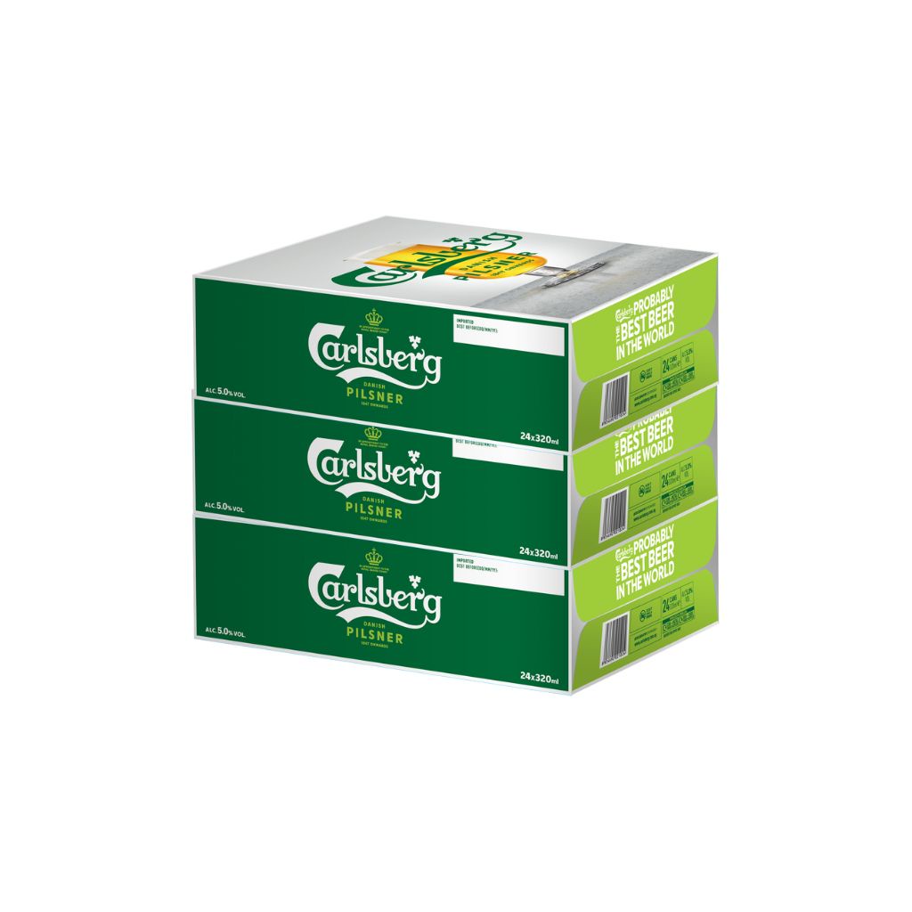 Carlsberg Danish Pilsner Beer 320ml Can Silver [Bundle of 72]