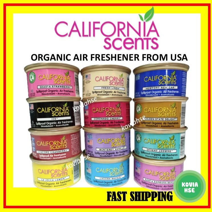 CALIFORNIA SCENTS AIR FRESHENER 1-PC (MADE IN USA) By KOVIA HSE