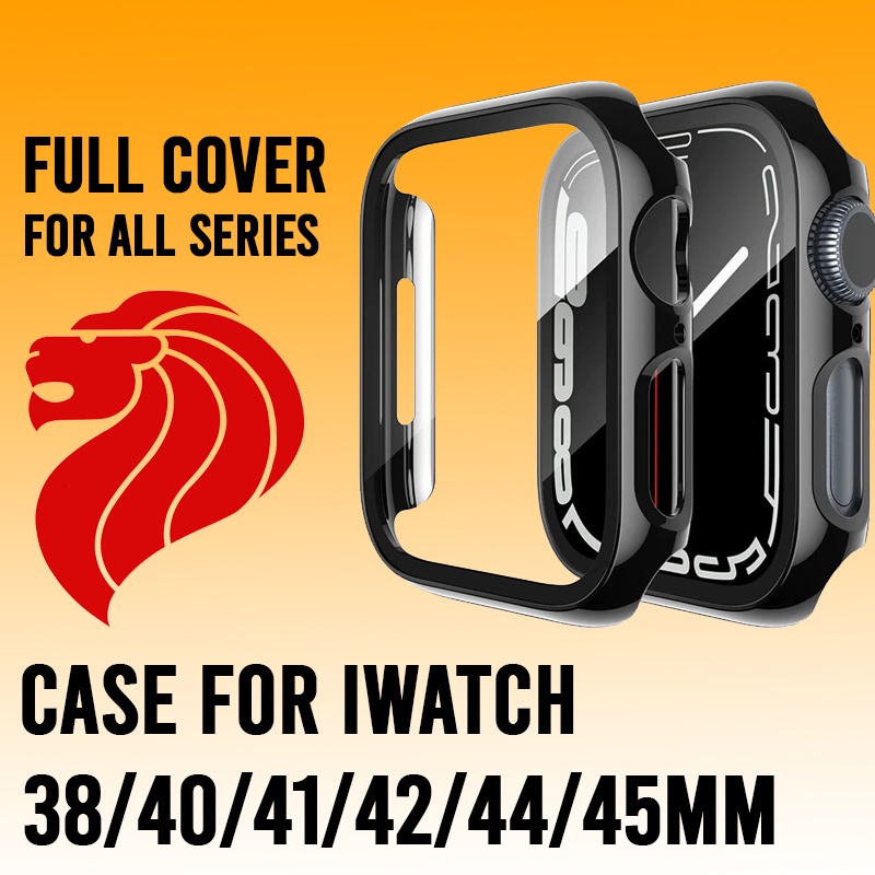 Watch Case 2in1 with Screen Protector for Apple Watch 1 / 2 / 3 / 4  5  6  7  8 SE 45mm 44mm / 41mm / 40mm / 42mm / 38mm