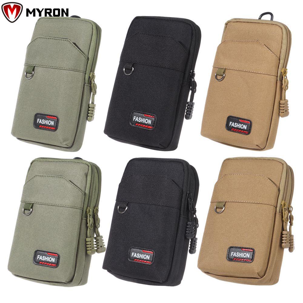 MYRON Men EDC Molle Bag Camping Hunting Phone Pouch Waist Purse Tactical Single/double Layer Outdoor Military Wallet Pocket