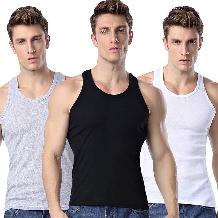 HITAM PUTIH MERAH PRIA Singlet Men NUTEX MIATEX White Black ARMY Red Blue Brown POLOS SIZE M L XL XXL