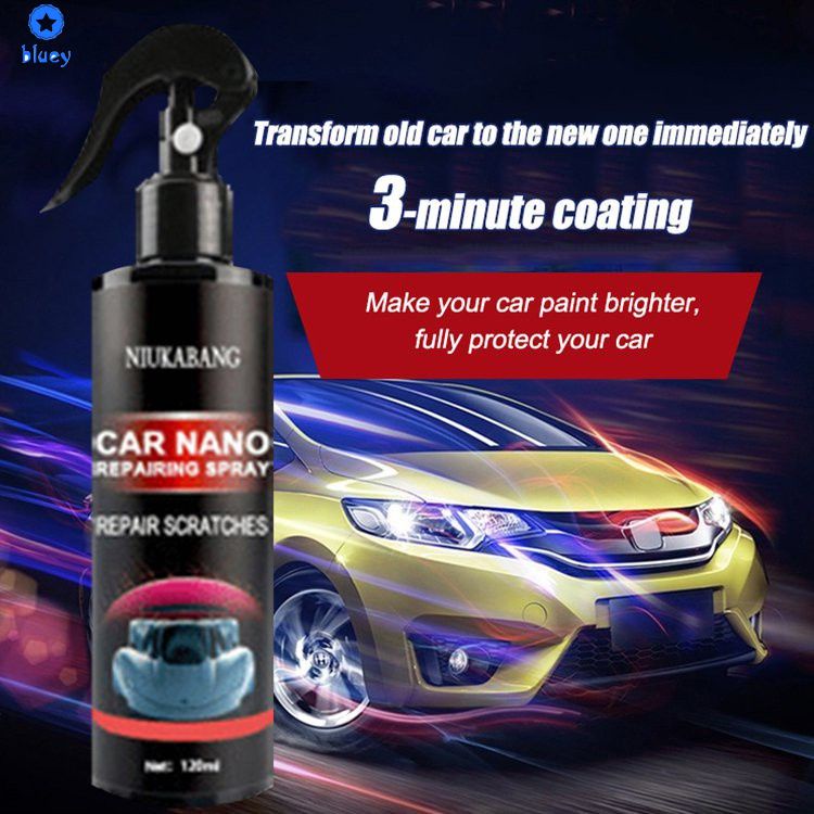  Car Nano Coating Spray Scratch Repair Car exterior maintenance Refresher 【Bluey】