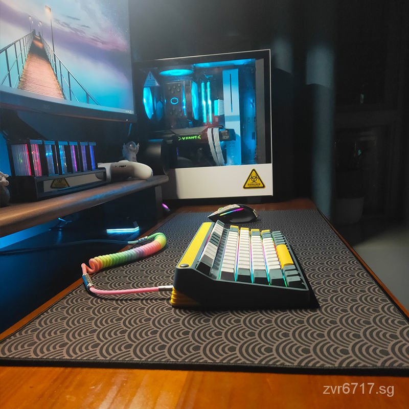 Japanese MinimalistinsGirls' Mouse Pad Oversized Men's Computer Keyboard Desk Pad Slide Pad