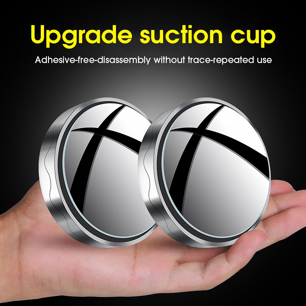 360 Degree HD Blind Spot Mirror/Adjustable Car Rearview Convex Mirror/Car Reverse Wide Angle Suction Cup Parking Mirro