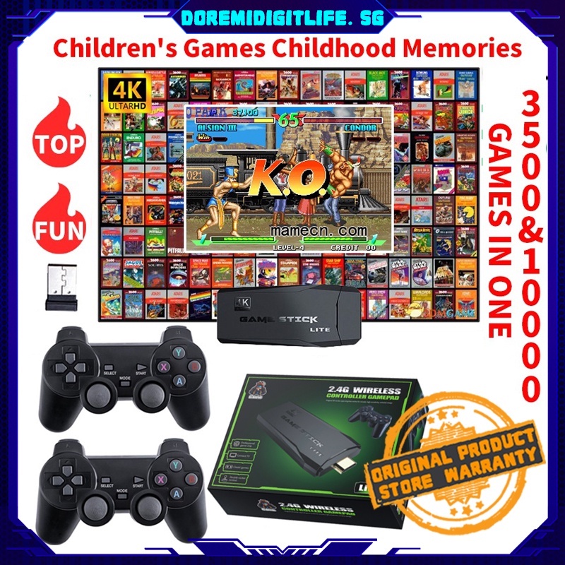 【Original Version】Family 4K TV Video Game Console With 2.4G Wireless Controller Built in 10000 Classic Game Retro Game