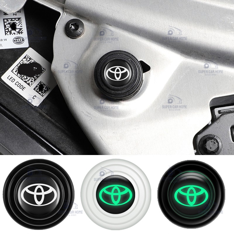 1Pc Toyota Car Door Luminous Shock Absorber Mat Mute Pad For Rav4 Prado Corolla CHR Auris Avensis Camry YARIS Avalon